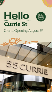 Hello Sarnie ad: Currie St grand opening
